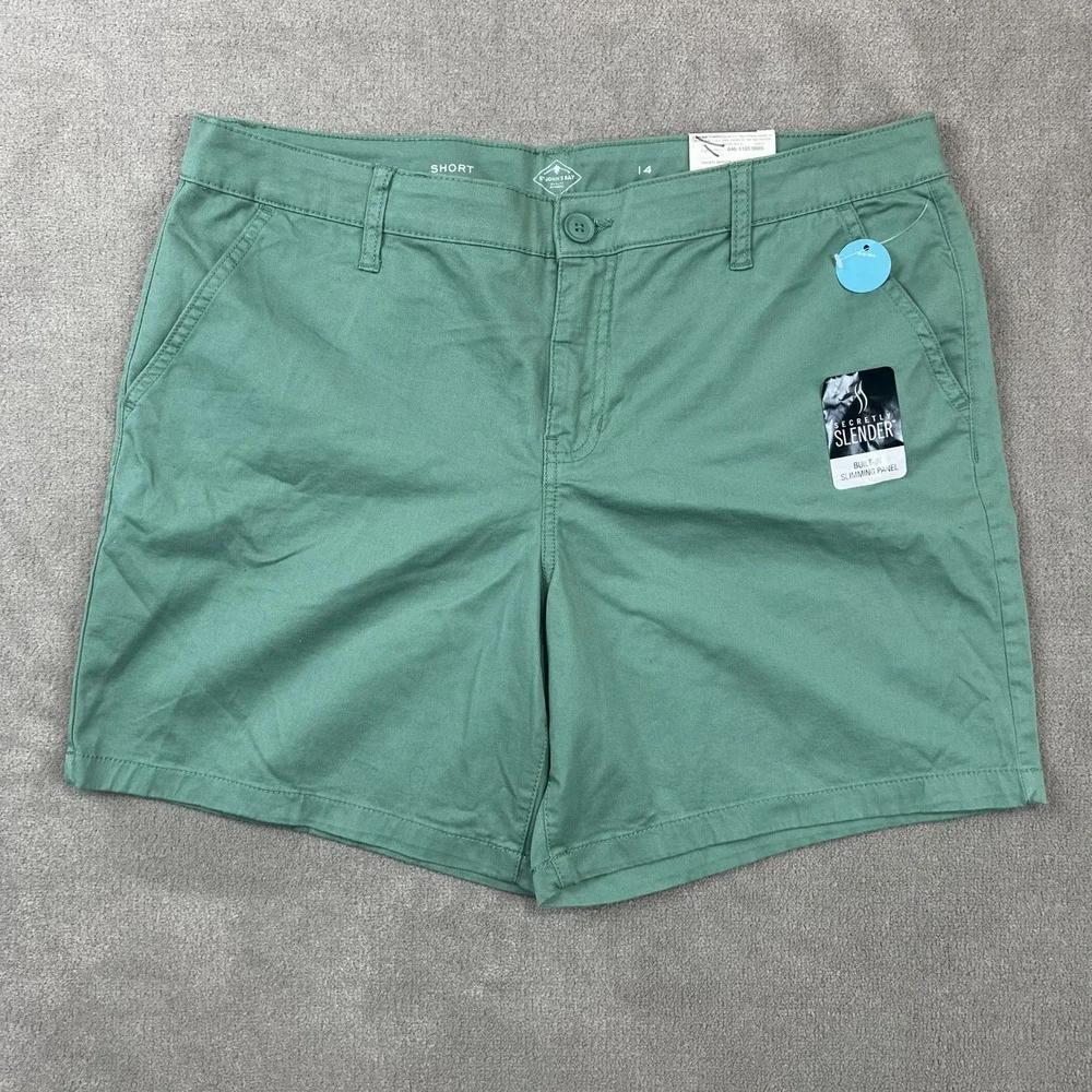 St. John's Bay Size 14 Women Green Secretly Slender Mid-Rise 7